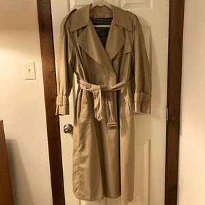 Classic London Fog trench coat with lining and heavier second removable lining.